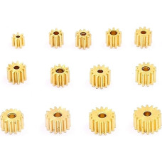 0,4 modulio dantys Žalvario metalo vario pavara Žaislinių automobilių pavara Tinka 1 mm 1,5 mm 2 mm velenas 7T 0,98 mm skylė