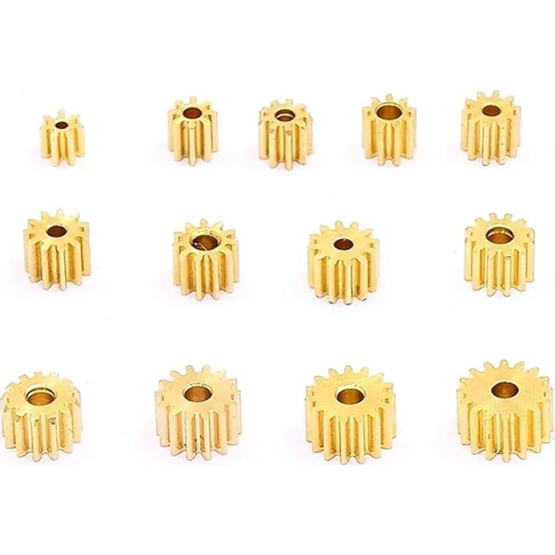 0,4 modulio dantys Žalvario metalo vario pavara Žaislinių automobilių pavara Tinka 1 mm 1,5 mm 2 mm velenas 7T 0,98 mm skylė
