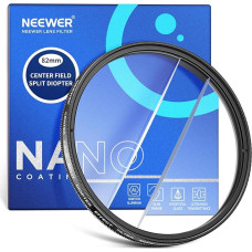 NEEWER 82 mm vidurio lauko padalijimo dioptrijų efekto filtras, fotoaparato linijinės prizmės K9 optinio stiklo filtras su aliuminio rėmeliu, neryškios refrakcijos priekinio plano pasikartojančios spalvos efekto fotoaparato objektyvo priedai