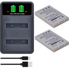 2 pakuotės ENEL5 EN-EL5 akumuliatorius su įmontuotu USB įkrovikliu, skirtas Nikon Coolpix P90 P80 P500 P520 P510 P6000 P530 P3 P4 P100 Coolpix S10 P5000 P5100 fotoaparatui