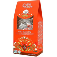 ETS - Black Tea Chai, Organic, 15 Pyramid Bags in Paper Box