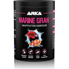 ARKA Marine Gran - 1000ml / 460g - aukštos kokybės minkštas granuliuotas pašaras, skatinantis spalvinį grožį ir jūros žuvų augimą, šalto spaudimo