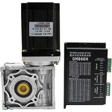Nema34 Schrittmotor 86 x 86 ir NMRV040 Schraubendrehmoment-Reduzierstück 5/7,5/10/10/10/15/20/25/30/30/40/50/60/80/100 Eingang 14 mm Ausgang 18 mm (Spalva : 12N žingsninis variklis, Dydis : Verhältnis 15 )
