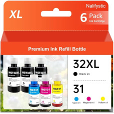 31 32XL rašalas, suderinamas su 31 32XL rašalo buteliukais, skirtais 