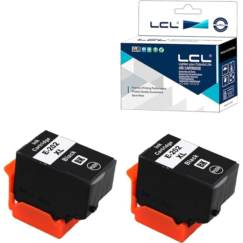 LCL suderinama rašalo kasetė 202 202XL C13T02G14010 (3 juodos spalvos), skirta 