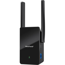 BrosTrend AX1500 WiFi 6 WLAN stiprintuvas Dviejų dažnių 1201Mbit/s 5GHz ir 300Mbit/s 2.4GHz, WLAN kartotuvas Gigabit LAN prievadas, interneto stiprintuvas, suderinamas su visais WLAN maršrutizatoriais (netinka 