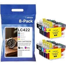 LC422XL LC422 rašalo kasetė, suderinama su Brother LC422 XL LC-422XLVAL, skirta Brother MFC-J5340DW MFC-J6540DW MFC-J5345DW MFC-J5740DW MFC-J6940DW (8 vnt.)