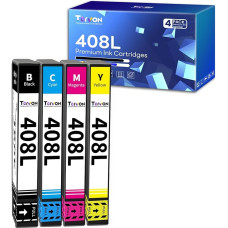 408L Patronen Ersatz für Epson 408L 408XL Druckerpatronen Multipack Kompatibel mit Workforce Pro WF-C4310 WF-C4810 WF-C4310DW WF-C4810DTWF WFC4310 WFC4810 (4er-Pack)