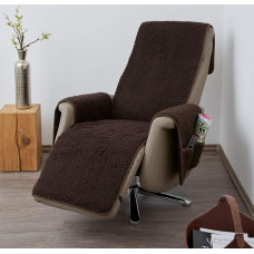 Nauja vilnonė fotelio apsauga su porankių apsaugomis ir ilga kojų atrama