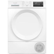 Siemens WT43HV04, iQ300, Heat Pump Dryer, 8 kg, autoDry, super40 Programme, 63 dB, Touch LED Display, SoftDry, Outdoor Program, EasyClean Filter, Child Lock, White