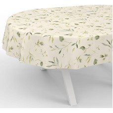 ANRO Staltiesė Oilcloth Staltiesė Oilcloth Skalbiama sodo staltiesė Vandeniui atspari staltiesė Ovalus 200 x 140 cm Nupjautas kraštas Kanada Gėlių