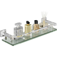 SAYAYO EGC2000-40-C Stainless Steel Shower Shelf Chrome Glass Shelf Bathroom Shelf Shower Basket Shampoo Holder for Bathroom and Kitchen 412 mm x 130 mm x 70 mm