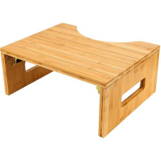 Bambuko tualeto taburetė Sulankstomas puodynės taburetė vonios kambariui Medžio anglies taburetė suaugusiesiems Nešiojama ir neslidi