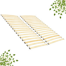 INNOVAHOME ritininės grotelės, 160 x 200 cm, dviejų dalių (2 x 80 cm), 2 x 18 lanksčių lamelių, tvirtas 160 x 200 cm skersmens rėmas su amortizuojančiomis pagalvėlėmis, apkrovos galia iki 290 kg, patvarus ir lengvai surenkamas