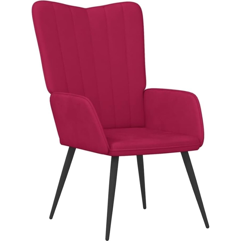 vidaXL poilsio kėdė, TV kėdė, minkšta kėdė, svetainės kėdė, poilsio kėdė, fotelis, valgomojo kėdė, svetainė, vyno raudonas aksomas