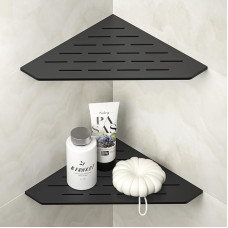 Kampinis dušo kabina 10 colių matinės juodos spalvos 304 nerūdijančio plieno kvadratinis sunkusis plaukiojantis kampas su plytelėmis, skirtas plytelių sienai 2 pakuotės be gręžimo