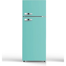 PKM GK210-2 LB Retro šaldytuvas-šaldiklis | 206 l grynoji talpa | 143 cm | Šviesiai mėlyna | 36 l 4 žvaigždučių šaldiklis | 40 dB | Laisvai pastatomas | Reguliuojamo aukščio kojelės