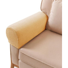 Porankis apima, įtempimo fotelis Kėdė Kėdės porankis Kėdės dangteliai baldų apsaugai Neslystančios sofos kėdės rankų dangteliai Spandex poliesterio Slipcovers rinkinys 2 (Khaki)