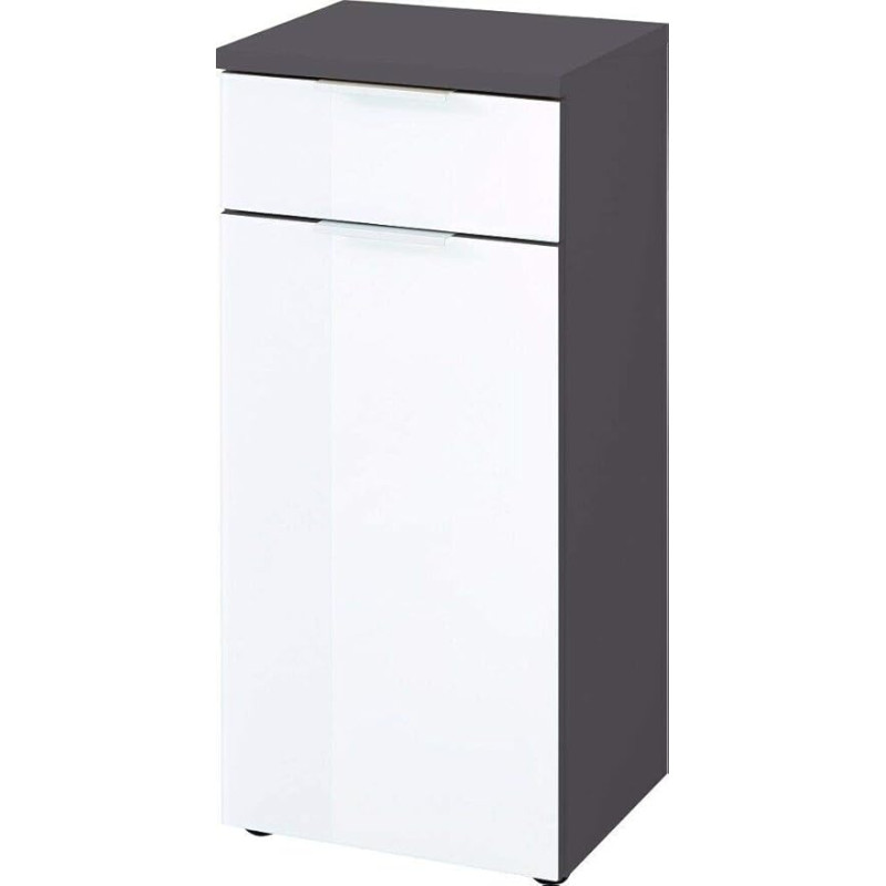 Germania 2751-569 GW-Pescara grafito / baltos spalvos apatinė spintelė su stikliniu priekiu 39 x 86 x 34 cm (plotis x aukštis x gylis)