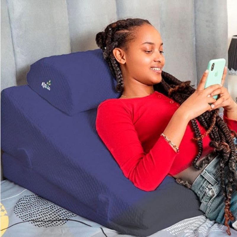 Ritalia Reflux Cushion Adult Large 60 x 60 x 30 cm Multifunctional Wedge Cushion Sofa Back Cushion Bed Reading Pillow Wedge Pillow Reading Cushion for Bed and Sofa Orthopaedic Back Cushion Bed