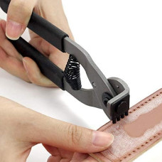 Leather Punching Tool, 4 mm Silent Leather Hole Punch Carbon Steel Leather Craft Punching Tools (4 mm - 4 Teeth)