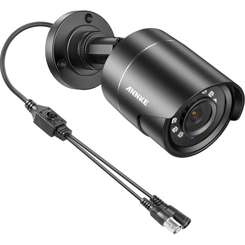 ANNKE 1080P Security Camera AHD/TVI/CVI/CVBS 4-in-1 Outdoor Wired Surveillance Camera, IP66 Weatherproof Analogue for Indoor and Outdoor Use, 20 m Clear IR Night Vision (Ball)