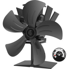 5-Blade Heat-Powered Fan for Fireplaces
