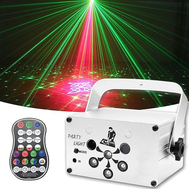 DJ Disco Lights, USB Party Stage Lights, 120 LED Patterns, Sound Activation and Strobe Effects with Remote Control for Kids Birthday, Family Reunion, Karaoke, Christmas, Wedding