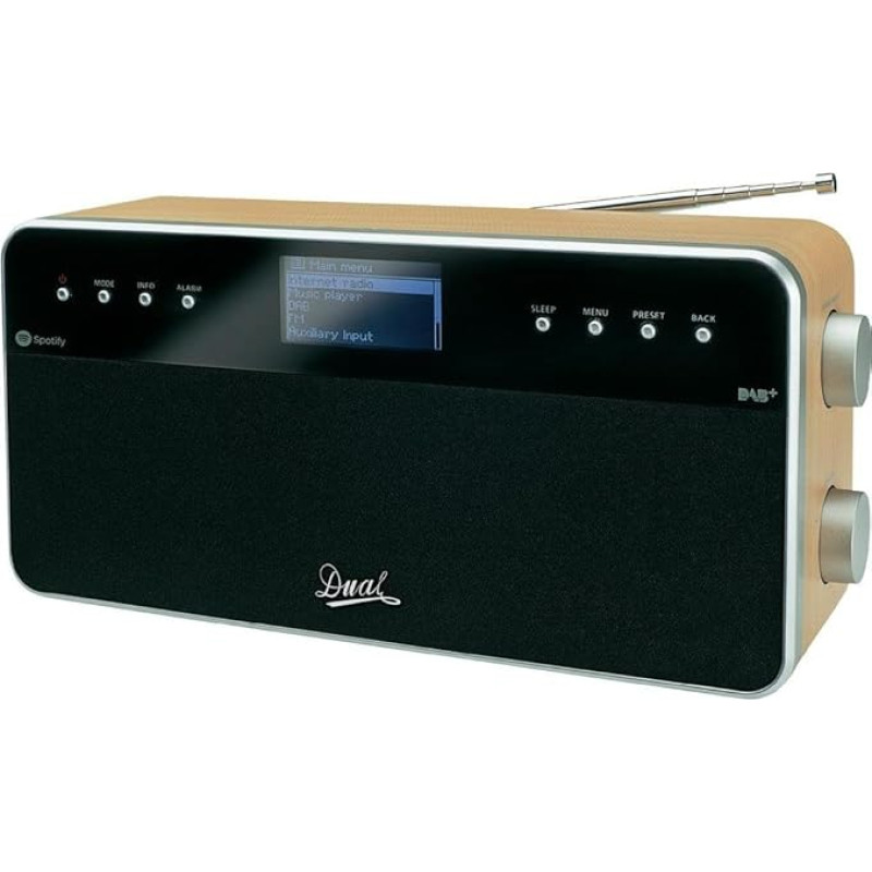 Radio Station - DAB, FM, WiFi, Internet Radio, Headphone Jack, AUX - Station Memory, LC Display, Digital Radio, Remote Control, Wireless Music Streaming - Spotify, Dual Radio Station IR6S