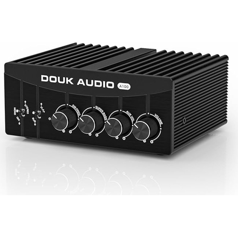 Douk Audio A100 TPA3255 Amplifier, 300 Watt x2 Digital Power Amplifier, Stereo/Mono Channel SUB Amplifier for Home Speaker/Subwoofer