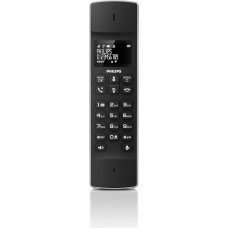 PHILIPS Linea M4501B/01 Cordless Telephone Single - 1'6 Inch Display - Phone Book - Number Recognition - Long Range - Black