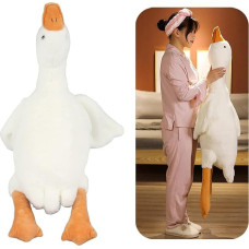 50-190 cm Giant Goose Plush Toys Large Duck Doll Soft Cuddly Toy Sleeping Pillow for Children and Girls (130 cm)