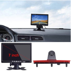 Brake Light Reversing Camera Brake Light Rear View with Night Vision Waterproof Reversing System + 7 Inch LCD Car Monitor for VW T5 Bus Transporter Multivan Caravelle Business 2003-2015