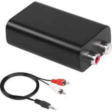 CERRXIAN Ground Loop Noise Isolator, 2 RCA Noise Filter Canceller Eliminator, Uses a Jack Audio Cable to Eliminate Humming Noise from Car Audio Systems/Home Stereos