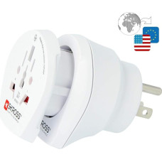 Skross World to USA Combo Travel Adapter White