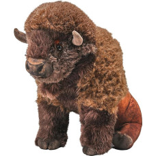 Wild Republic Artist Collection Bison Gift for Kids 38cm Plush Toy Stuffing Made from Spun Recycled Water Bottles