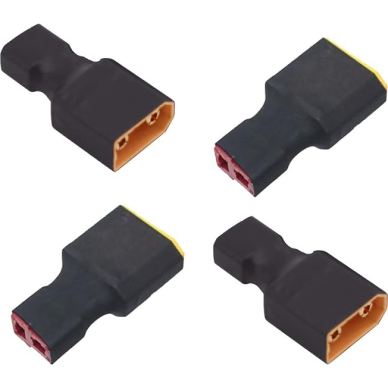 LINSYRC Deans T Male Female to XT90 Male Adapter for RC Lipo NiMH Battery Charger Pack of 4