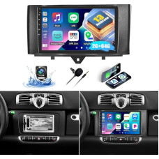 [2+64G] SIXWIN Android 13 Car Radio for Mercedes-Benz Smart Fortwo 2011-2015 Radio, 9 Inch Capacitive Touchscreen with WiFi GPS Bluetooth FM/RDS USB Mirrorlink + Canbus + Reversing Camera