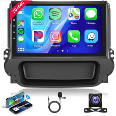 2G + 64G Wireless Carplay Android Car Radio 2 DIN for Chevrolet Malibu 2012-2015 with Android Car Navigation GPS WiFi 9 Inch Car Radio with Mirror Link Bluetooth FM/RDS/DAB/OBD Steering Wheel Control