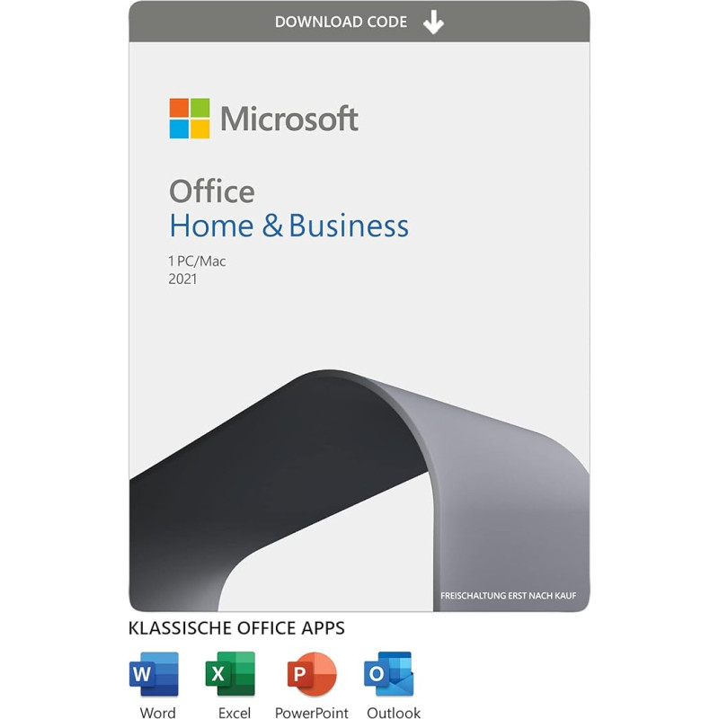 Microsoft Office 2021 | Home & Business | 1 Device | 1 User | PC/Mac | Activation Code by Email