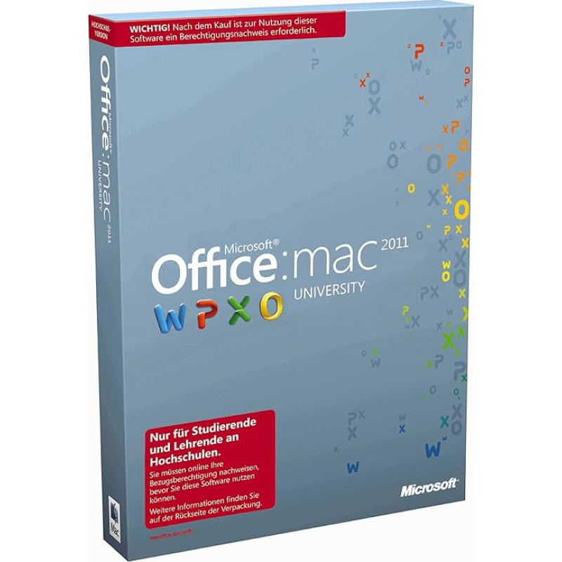 Microsoft Office Mac University 2011 - Berechtigungsnachweis erforderlich