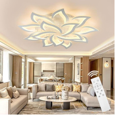 LED Ceiling Light Dimmable, 120 W Bedroom with Remote Control and App, Living Room Lamp, Modern Ceiling Lighting, Ceiling Lighting, Chandelier, Dimming Lamp Ceiling