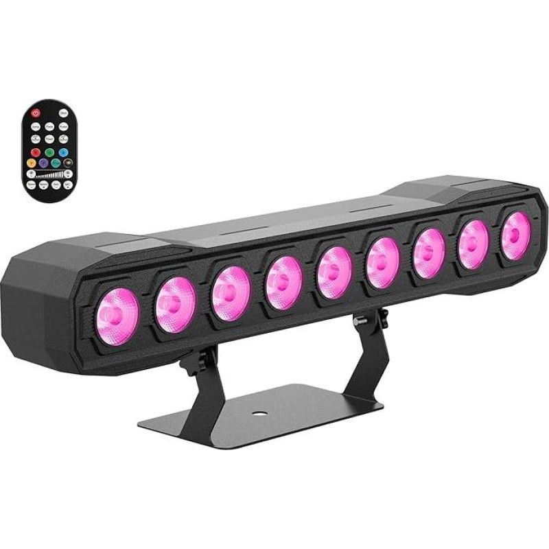 9 RGBW LED sienos plovimo scenos šviesos 60 W šviesos juostos efekto prožektorius su nuotolinio valdymo pulteliu DMX512 stroboskopinė disko šviesa Šalis šviesos vestuvių DJ lauko Kalėdos