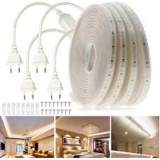 12 m Cold White LED Strip without Cable Wire, 2835 SMD 120 LEDs/m Strip, 220 V 230 V Very Bright Lighting, IP65 Waterproof Light Tube