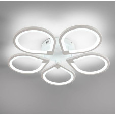 Comely LED Deckenlampe Modern 50W Weiß 6500K Ra80 Deckenleuchte 5 Flammig Acryl 60x60cm Wohnzimmer Schlafzimmer Esszimmer Büro