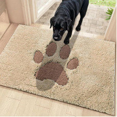 Dirt Trapper Mat Door Mat for Indoor 50 x 80 cm, Non-Slip Washable Carpet Mat, Flat Interior Door Mat for Entryway, Super Absorbent Dog Mat for Dirty Paws