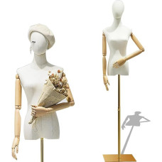 HIYOUGO Mannequin Female Dressmaker's Dummy, Tailor's Dummy with Adjustable Height Women's Bust Mannequin Dress Doll Torso Female Bust Dress Display Stand (Color : B)