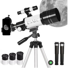 ESAKO Telescope for Children and Beginners, 70 mm Aperture Portable Telescope Astronomical Lens Telescope with Extendable Tripod, Phone Holder, Moon Filter