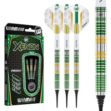 WINMAU Darts Xenon Series 90% Professional Tungsten Dart Set with Dart Flights and Dart Shafts - Available Weights: 18g Soft Tip, 23g, 24g and 25g Steel Tip
