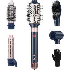 Plaukų stiliatorius 5 in 1, NDLT aukštos koncentracijos neigiamas Lonen Multi plaukų stiliatorius Plaukų džiovintuvas, plaukų džiovintuvas šepetys, tiesinimo šepetys, garbanojimo šepetys, apvalus šepetys 5 in 1 greitam džiovinimui, garbanojimui, tiesinimu